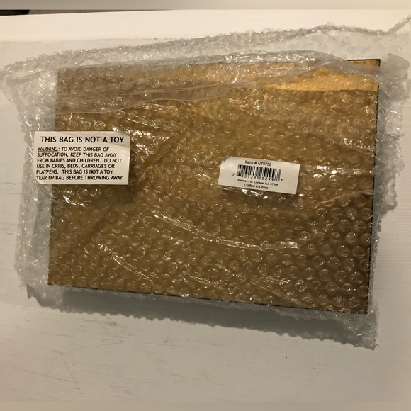 NWT SIXTREES Gold LOVE Mirror Metallic Box Free Standing Sign - Picture 8 of 10